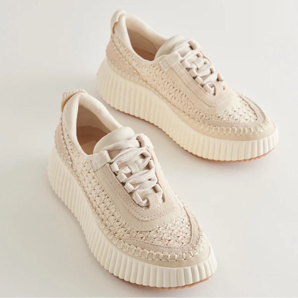 Dolce Vida, Sandstone Knit Sneakers, size 6.5